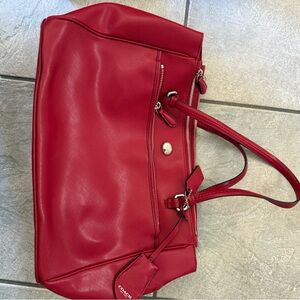 Coach Cherry Red Leather Tote